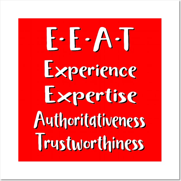 E-E-A-T SEO Acronym Wall Art by Glenn’s Credible Designs